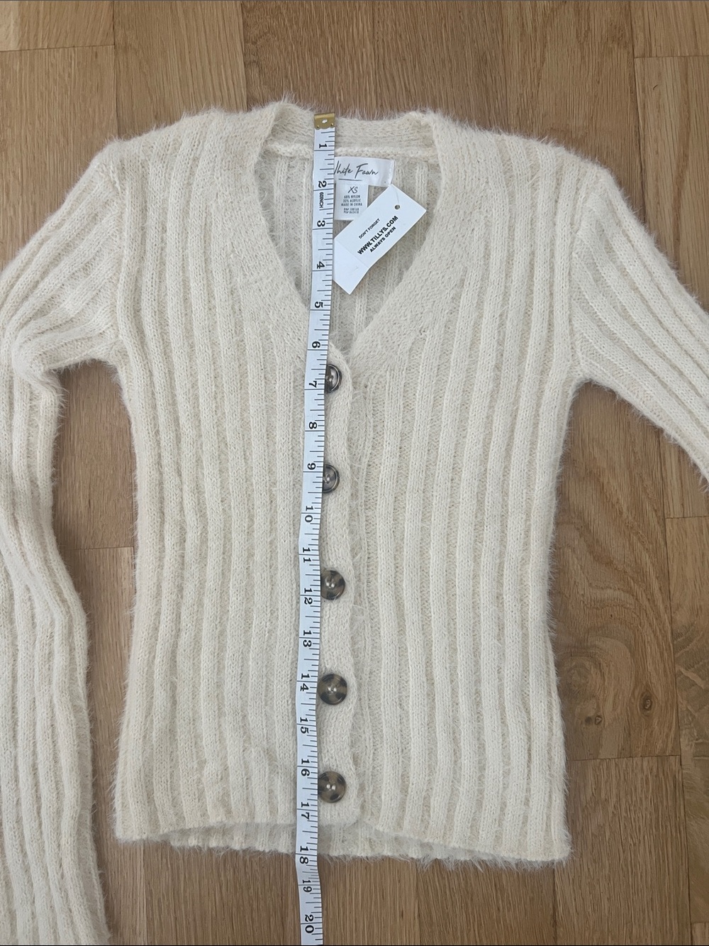 White Fawn (from Tilly’s) Cream Button Up Sweater - Picture 6 of 8